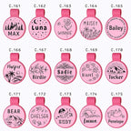 Silent Silicone Dog Tags, Custom Engraved Pet ID Tags for Cats and Dogs, Personalized Small Size Cat Tags with Cute Designs (Designs, Small)
