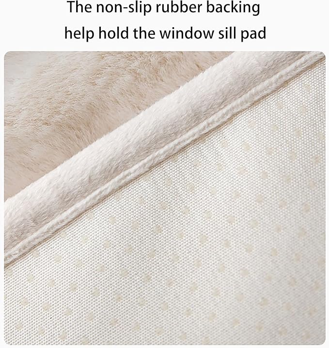 Soft Cat Window Sill Dog Pad Perch,Fluffy Windowsill Dog Pet Mat Pillow Seat Bed, Cat Pet Cushion for Window Sill Mat (Gray, 12"x35")