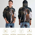 Artsadd Custom Face Unisex athletic Pockets Sweatshirt Loose Hoodie Custom Christmas Long Sleeve Sweatshirt Hooded Pullover