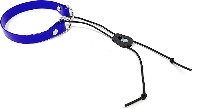 Sparky Pet Co - ECollar Replacement Strap - Bungee Dog Collar - Waterproof - Adjustable - Secure Nexus Wheel Lock - for Electronic Training & Invisible Fence Systems - 1" (Blue)