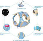 wanheart Cat Harness and Leash Set Escape-Proof Adjustable cat Leash and Harness Combo Suitable for All cat Breeds (Blue, XL)