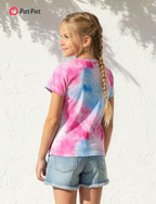 PATPAT Girls Crewneck Short Sleeve Graphic Tees Animal Print Shirts Cute Summer Outfits 5-12 Years