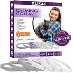 Calming Collars for Cats with Pheromones, Anxiety and Stress Relief 6 Pack Adjustable and Waterproof. Drug Free Solution Helps Reduce Spraying,Aggression and Nervous Behavior