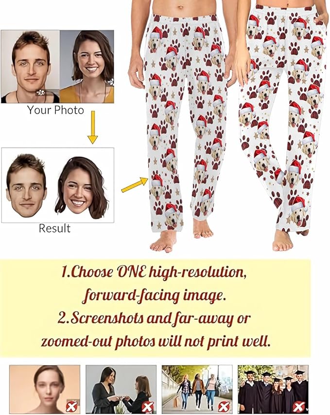 Custom Pajama Pants Customized Pajamas For Men Women Funny Xmas Pjs