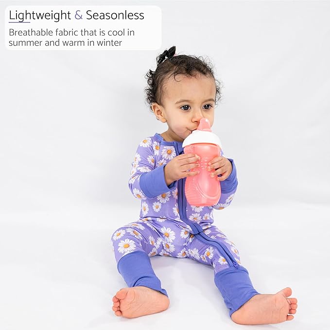 LollyBanks Baby Pajamas, Baby Romper 95% Bamboo Viscose and 5% Spandex
