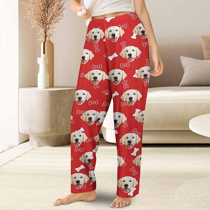 Customized Face Pajama Custom Pajama Pants with Photo for Women Mom