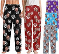 Custom Couple Pajama Pants Sock with Funny Face, Personalized PJ Anniversary Birthday Women Men Pants
