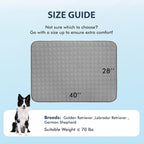 MICROCOSMOS Summer Cooling Mat & Sleeping Pad- Water Absorption Top, Easy Carry, EZ Clean, Materials Safe. Keep Cooling for Pets, Kids and Adults.(Dark Grey, 40" x 28")