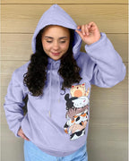 Tuislay Cute Cat Graphic Hoodies for Teen Girls Kawaii Cartoon Printed Hoodie Women Anime Print Hooded Sweatshirt Pullover