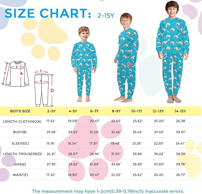 MyPupSocks Customizable Pet Lover Pajama Sets | Personalized Face Printed Sleepwear for Daughter & Son