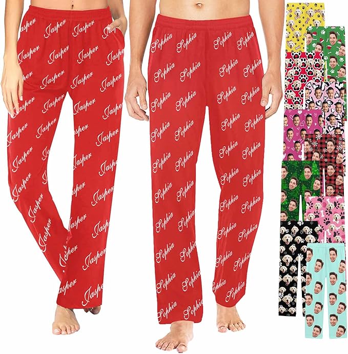 Custom Pajama Pants Customized Pajamas For Men Women Funny Xmas Pjs