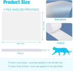 Cat Litter Box Splash Guard Pee Shields - Anti-Splashing Reusable High Sided Litter Box High Wall Cat Toilet Training Kit for Open Top Litter Pan (4 PCS)