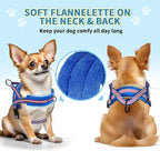 SlowTon No Pull Small Dog Harness and Leash Set, Puppy Soft Vest Harness Neck & Chest Adjustable, Reflective Lightweight Harness & Anti-Twist Pet Lead Combo for Small Medium Dogs (DB-Front Clip, XS)