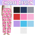 Custom Couple Pajama Pants Sock with Funny Face, Personalized PJ Anniversary Birthday Women Men Pants
