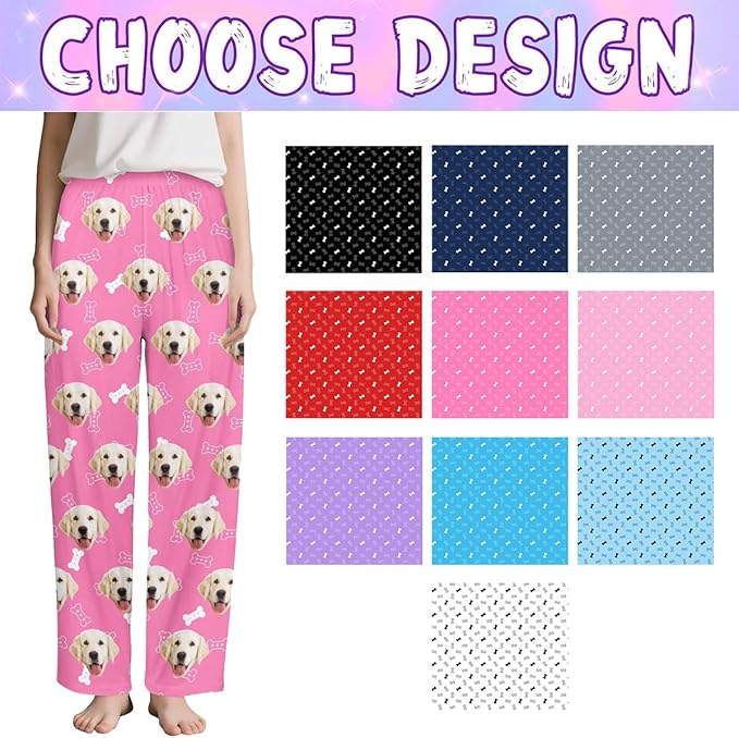 Custom Couple Pajama Pants Sock with Funny Face, Personalized PJ Anniversary Birthday Women Men Pants