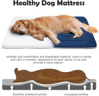 JoicyCo Extra Large Dog Bed Soft Dog Crate Pad Mat, 48 in Non-Slip Bottom Washable Dog Sleeping Mattress Pet Beds Cat Bed Kennel Pad, Dark Blue