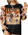 Custom Dad Shirt Personalized Picture T-Shirt for Men for New Dad Daddy Gift for Grandpa