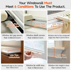 MEWOOFUN Window Sill Perch for Indoor Cats, One-Step Sliding Clamping Slot Adjustment Cat Hammock With Removable Covers, Bed for Windowsill & Bedside (Beige, Large)