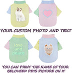 Custom Dog Shirt,Personalized Pet Apparel with Name Text Photo Image,Lightweight Breathable Puppy Kitten Cotton Vest for Small Medium Large Dogs Cats,Puppy Gift (Dopamine Pink, XX-Large)
