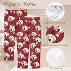 Custom Couple Pajama Pants Sock with Funny Face, Personalized PJ Anniversary Birthday Women Men Pants