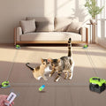 Interactive Cat Toy for Indoor - Automatic Cat Treadmill with Remote Control, 3 Speeds, Quiet Motor | Indoor Chase Hunting Feather Cat Gift for Fitness, Playtime & Energy Release (Green)