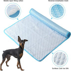 Cooling Mat Pad for Dogs Cats Ice Silk Cooling Bed for Dogs Ice Bed for Cats Pet Mats for Cats Bed Dog Pad Pupy Pad for 5Kg Pet (S/50X40CM)