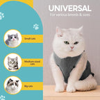 Avont Cat Recovery Suit - Kitten Onesie for Cats After Surgery, Cone of Shame Alternative Surgical Spay Suit for Female Cat, Post-Surgery or Skin Diseases Protection -Darkgrey(L)