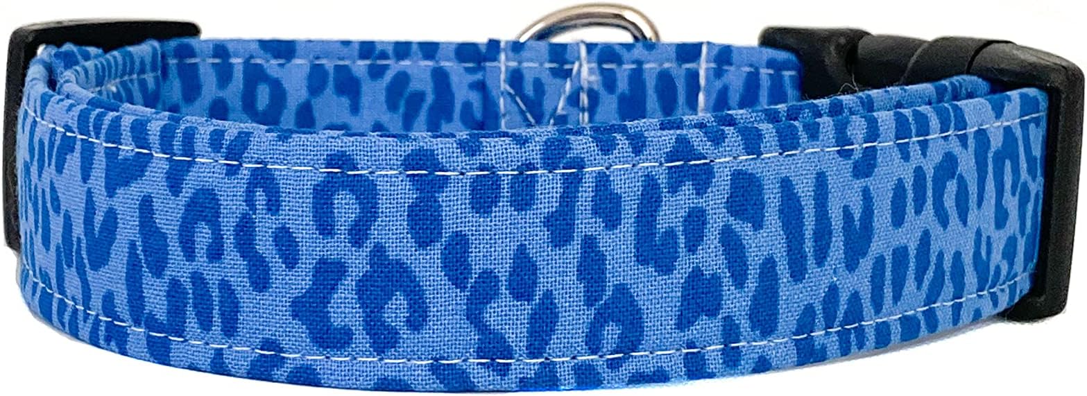 Blue Leopard Dog Collar (Large)