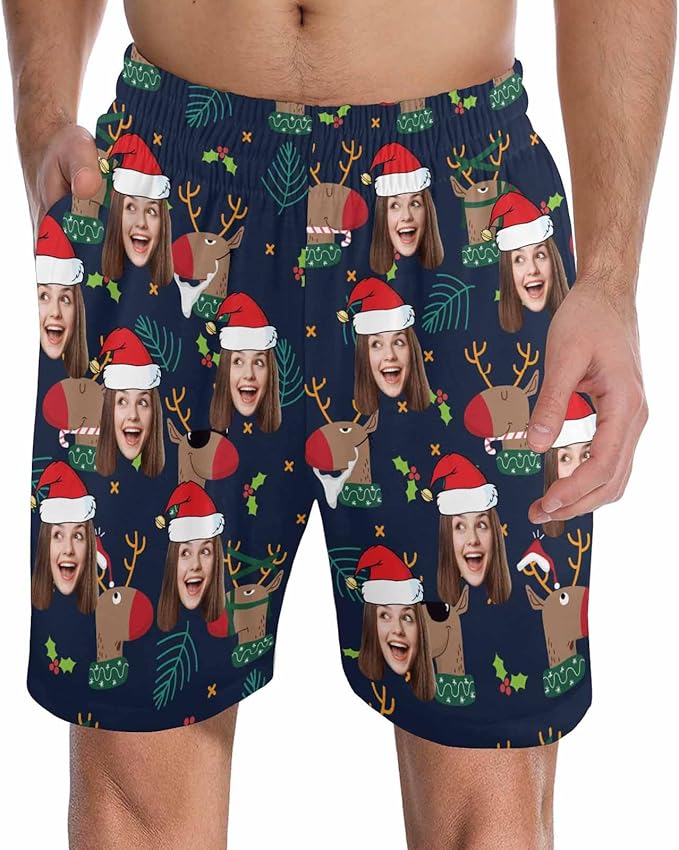 Custom Pajama Pants for Men, Personalized PJ Pants with Photos, Custom Mens Pajama Shorts, Gifts for Dad Husband