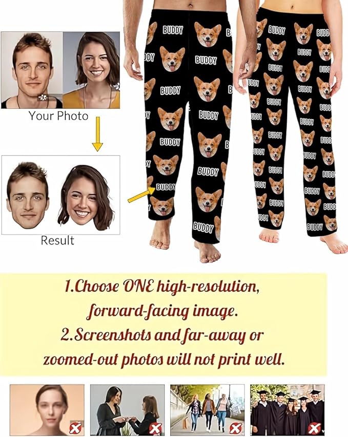 Custom Pajama Pants Customized Pajamas For Men Women Funny Xmas Pjs