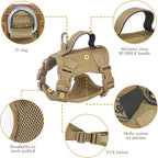 Tactical Cat Harness for Walking Escape Proof, Soft Mesh Adjustable Pet Vest Harness for Large Cat, Small Dog and Khaki…