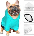 Custom Dog Hoodie, Personalized Dog Sweatshirt, Dog Clothes for Small Dogs Customizable, Cyan, XS, Ropa para Perros Pequeños, Customized Pets Puppy Clothes, Personalized Gifts