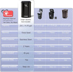 Dog Poop Trash Can Outside, Waste Bin with Lid and Removable Inner,Metal Rake Pooper Scooper, Odor Control for Indoor/Outdoor Dog Waste for Bathroom,Kitchen