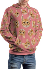 Artsadd Custom Face Unisex athletic Pockets Sweatshirt Loose Hoodie Custom Christmas Long Sleeve Sweatshirt Hooded Pullover