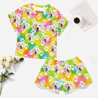 D-Story Custom Short Pajama Set with Pet Face Personalized Photo Sleepwear 2 Pieces Pjs Nightwear Xmas Gift for Women