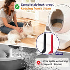 20 Packs Foams Compatible with Els Pet Litter Box, Precise Cut Seal Cat Litter Self Cleaning Replacement Part to Prevent Litter Spillage, Red & Black