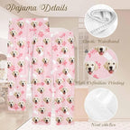 Custom Couple Pajama Pants Sock with Funny Face, Personalized PJ Anniversary Birthday Women Men Pants