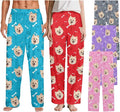 Custom Couple Pajama Pants Sock with Funny Face, Personalized PJ Anniversary Birthday Women Men Pants