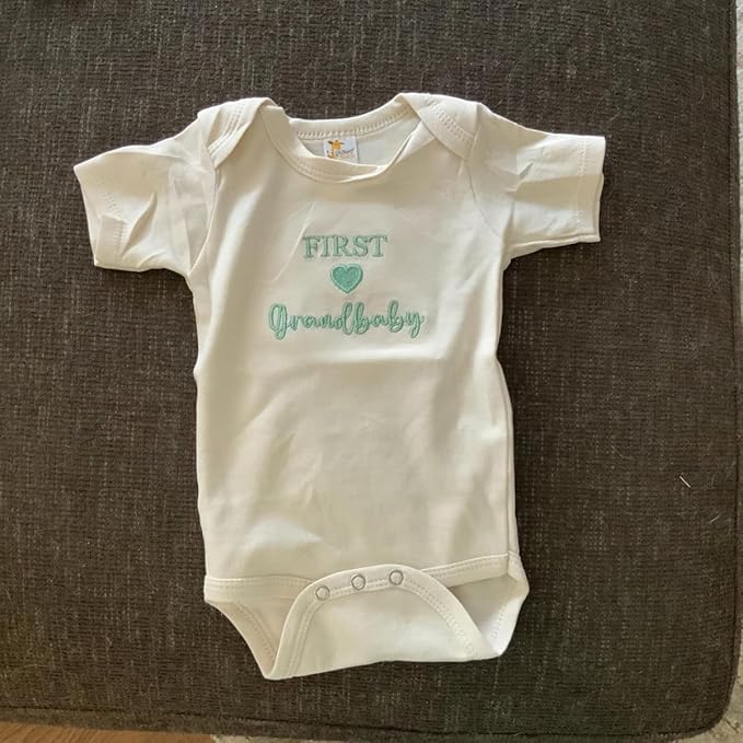 COUPLEHOODIES Personalized Baby Onesie Bodysuit – Custom Embroidery Gift for Pregnancy Reveal Baby Shower or First Grandchild
