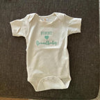 COUPLEHOODIES Personalized Baby Onesie Bodysuit – Custom Embroidery Gift for Pregnancy Reveal Baby Shower or First Grandchild