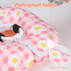 BEAUTYZOO Cat Cone Collar Soft, Cat Donut Recovery Collar after Surgery to Stop Licking, Kitten E Collars Neck Pillow Cone for Cats, Adjustable Elizabeth Pet Collars for Puppy Small Dogs, Pink Daisy S