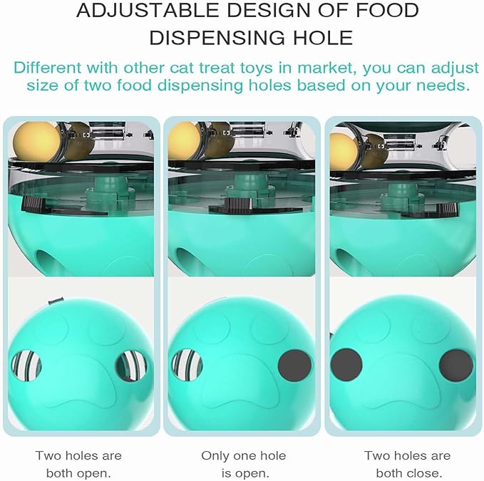 Cat Toy for Indoor Cats Wobble KittenTreat Dispensing Ball Food Dispenser Puzzle Slow Feeder Balls Kitty Stimulating Indoor Interactive Brain Game Toys Gift (Blue)