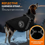 PETCARE Winter Dog Coat with Harness Built in Waterproof Dog Jackets Warm Pet Fleece Vest Windproof Snow Jacket Snowsuit Reflective Dogs Cold Weather Coats for Puppy Small Medium Large Dogs Cats