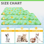 KOOLTAIL Dog Cooling Mat, Upgraded Two Sided Cooling Pad for Dogs Cats Puppy, Soft Pet Sleeping Blanket Keep Cool in Summer with Cute Fruit Pattern, Washable Waterproof for Crate Sofa Bed, Green L