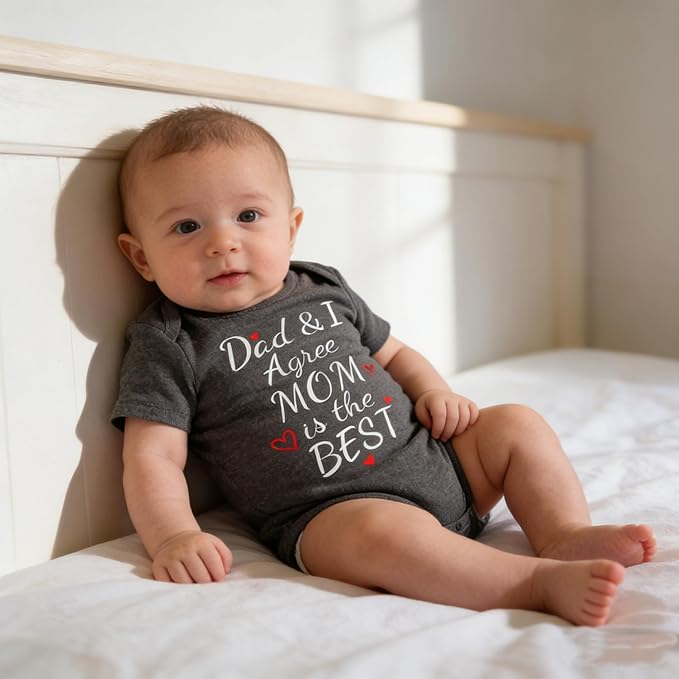 UNIFACO Unisex Baby Funny Saying Outfit Short and Long Sleeve Bodysuits Romper 0-18M