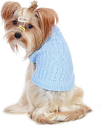 Stretchy Cat Sweater - 17 Colors & 6 Sizes | Snug Winter-Ready Knit for Boy/Girl Cats & Kittens(Blue, Small)