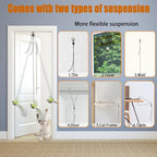 Cat Toys Indoor Hanging Door Retractable Flying Da Bird Cat Toy for Kitten Fun Exercise Interactive String Feather Cat Toys for Hunting Chase (Yellow Silk Finch)