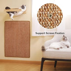 FUKUMARU Cat Scratcher Mat, 23.6 X 15.7 Inch Natural Sisal Cat Scratch Mats, Horizontal Cat Floor Scratching Pad Rug with Sticky Tapes, Protect Couch and Carpets