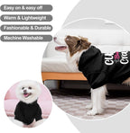 EXPAWLORER Valentine's Day Dog Hoodie-Soft and Warm Dog Sweaters, Pet Clothes Autumn Winter Coat Sweatshirt with Print for Puppy,Cat, Small Medium Large Dogs,Black S-Medium