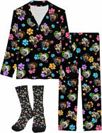 Artsadd Personalized Pajamas with Faces for Women Men Custom Christmas Pajamas Gifts for Family Couple, Funny Photo Pjs